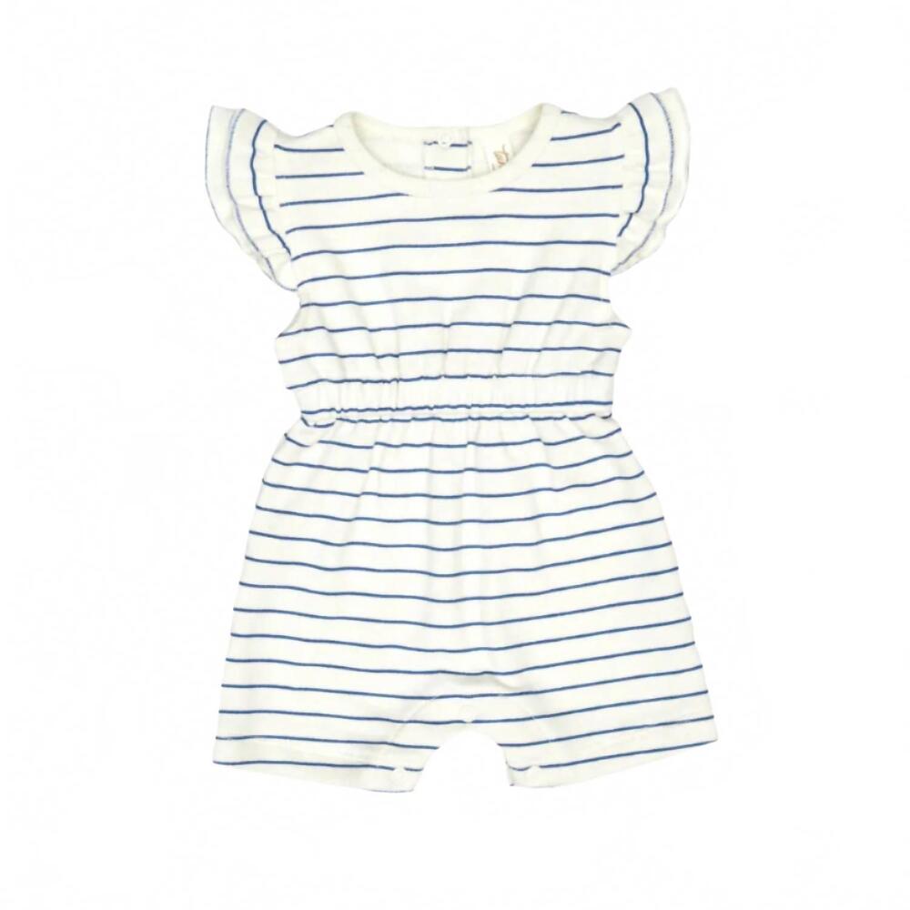 NEW TUN TUN girl's ruffle romper in blue
